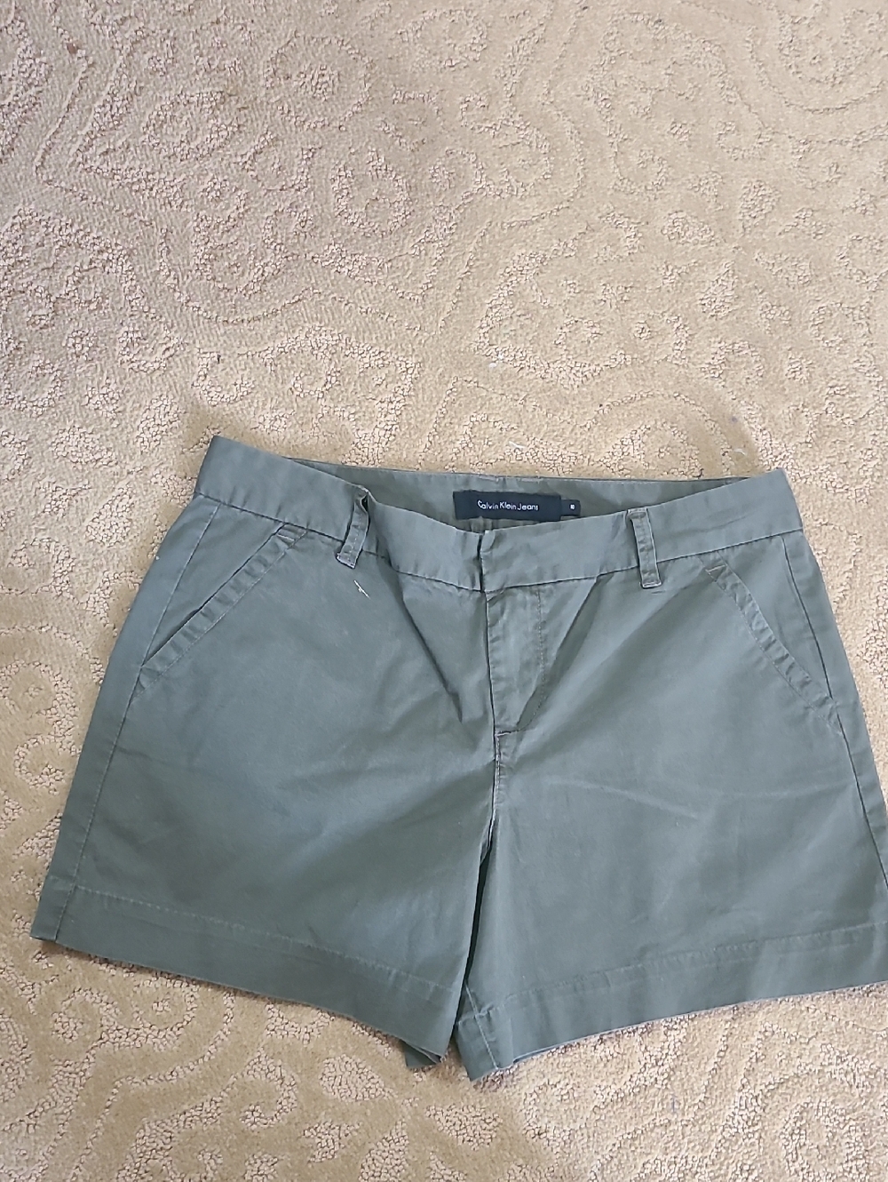 Calvin Klein Jeans Women’s Sage Green Chino Bermuda Shorts